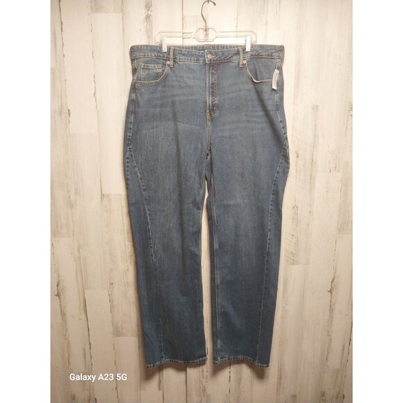 Old Navy Extra High Rise Wide Leg Jeans Size 18 Tall NWT - Picture 1 of 8